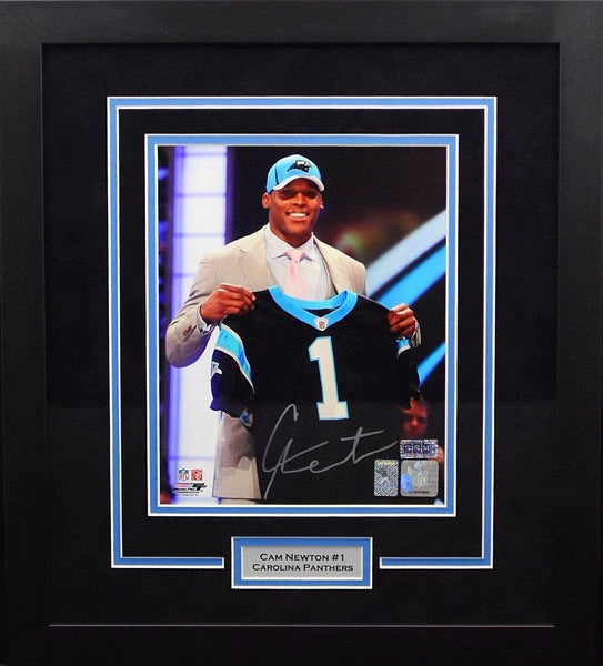 CAM NEWTON AUTOGRAPHED CAROLINA PANTHERS 8x10 FRAMED PHOTO COA