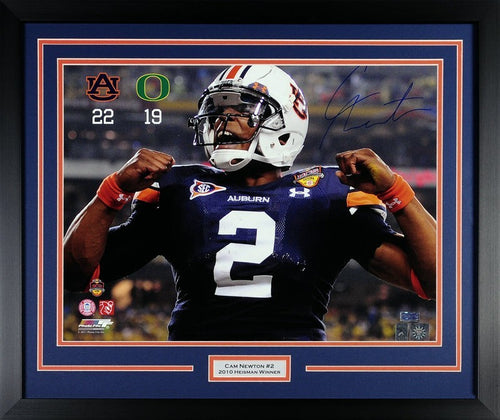 CAM NEWTON AUTOGRAPHED AUBURN TIGERS BCS GAME 16x20 FRAMED PHOTO COA