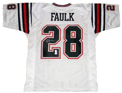 MARSHALL FAULK SIGNED AUTOGRAPHED SAN DIEGO STATE AZTECS #28 WHITE JERSEY JSA