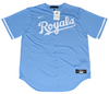 PATRICK MAHOMES AUTOGRAPHED KANSAS CITY ROYALS #15 BLUE NIKE JERSEY BECKETT
