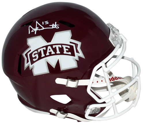 DAK PRESCOTT SIGNED MISSISSIPPI STATE BULLDOGS FULL SIZE SPEED HELMET BECKETT