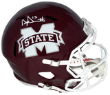 DAK PRESCOTT SIGNED MISSISSIPPI STATE BULLDOGS FULL SIZE SPEED HELMET BECKETT