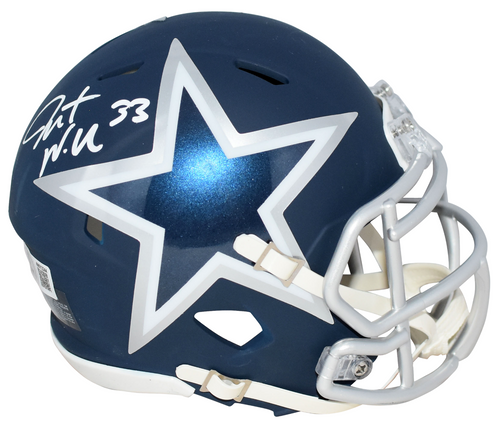 JAVONTE WILLIAMS SIGNED DALLAS COWBOYS AMP SPEED MINI HELMET BECKETT