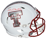 PATRICK MAHOMES SIGNED TEXAS TECH RED RAIDERS GALVANICED AUTHENTIC SPEED HELMET