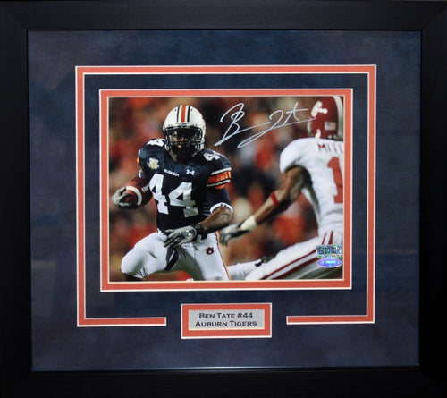 BEN TATE AUTOGRAPHED AUBURN TIGERS 8x10 FRAMED PHOTO TRISTAR