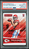 PATRICK MAHOMES SIGNED 2017 PANINI ROOKIES & STARS #201 RC PSA GEM 10 AUTO 10