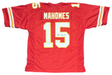 KANSAS CITY CHIEFS PATRICK MAHOMES SIGNED AUTOGRAPHED #15 RED JERSEY BECKETT