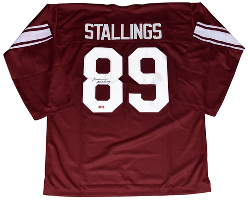 GENE STALLINGS AUTOGRAPHED TEXAS A&M AGGIES #89 MAROON JERSEY COA