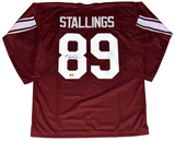 GENE STALLINGS AUTOGRAPHED TEXAS A&M AGGIES #89 MAROON JERSEY COA