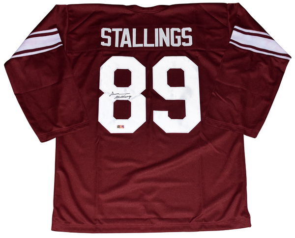 GENE STALLINGS AUTOGRAPHED TEXAS A&M AGGIES #89 MAROON JERSEY COA