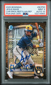JESUS MADE SIGNED 2025 BOWMAN CHROME 1ST RC REPTILIAN REFRACTOR PSA 9 AUTO 10