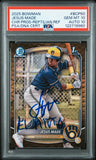 JESUS MADE SIGNED 2025 BOWMAN CHROME 1ST RC REPTILIAN REFRACTOR PSA 10 AUTO 10