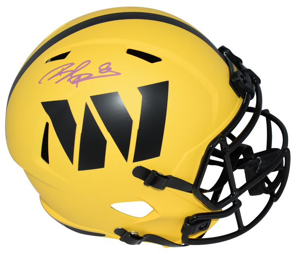 BRIAN ROBINSON JR SIGNED WASHINGTON COMMANDERS RAVE FULL SIZE SPEED HELMET BAS