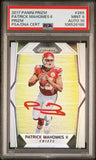 PATRICK MAHOMES SIGNED 2017 PANINI SILVER PRIZM ROOKIE #269 RC PSA 9 AUTO 10
