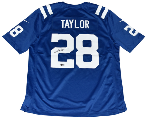 JONATHAN TAYLOR AUTOGRAPHED INDIANAPOLIS COLTS #28 BLUE NIKE JERSEY BECKETT