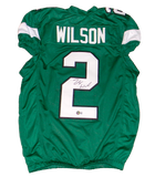 ZACH WILSON AUTOGRAPHED SIGNED NEW YORK JETS #2 GREEN JERSEY BECKETT