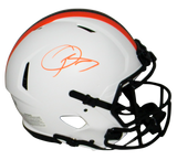 ODELL BECKHAM JR AUTOGRAPHED CLEVELAND BROWNS LUNAR AUTHENTIC SPEED HELMET BAS