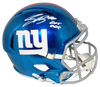 SAQUON BARKLEY SIGNED NEW YORK GIANTS CHROME FULL SIZE SPEED HELMET + 2018 OROY