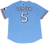 COREY SEAGER SIGNED TEXAS RANGERS #5 BLUE NIKE LIMITED JERSEY W/ 2023 WS MVP