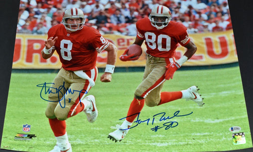 JERRY RICE & STEVE YOUNG SIGNED SAN FRANCISCO 49ERS 16x20 PHOTO BECKETT
