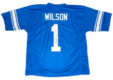 ZACH WILSON SIGNED AUTOGRAPHED BYU COUGARS #1 BLUE JERSEY BECKETT