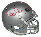 STEVE ATWATER SIGNED ARKANSAS RAZORBACKS SILVER FULL SIZE AUTHENTIC HELMET BAS