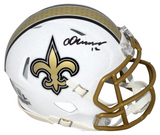 CHRIS OLAVE AUTOGRAPHED NEW ORLEANS SAINTS 2025 ALT SPEED MINI HELMET BECKETT