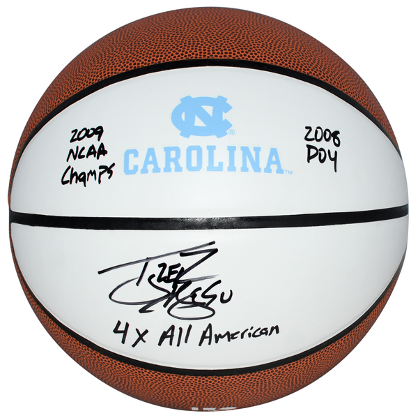 TYLER HANSBROUGH SIGNED NORTH CAROLINA TAR HEELS BASKETBALL W/ 3 INSCRIPTIONS