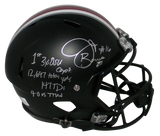 JT BARRETT AUTOGRAPHED OHIO STATE BUCKEYES BLACK FULL SIZE SPEED HELMET COA