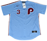 BRYCE HARPER SIGNED PHILADELPHIA PHILLIES #3 BLUE NIKE LIMITED JERSEY FANATICS