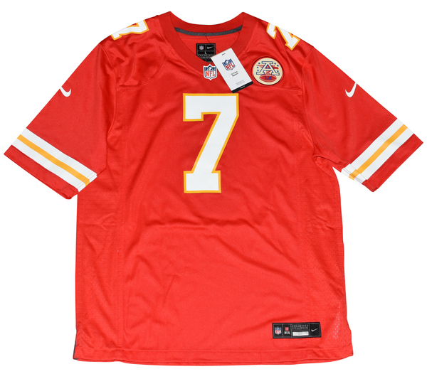 HARRISON BUTKER AUTOGRAPHED KANSAS CITY CHIEFS #7 RED NIKE JERSEY BECKETT