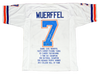 DANNY WUERFFEL AUTOGRAPHED FLORIDA GATORS #7 WHITE STAT JERSEY W/ 96 HEISMAN