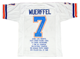 DANNY WUERFFEL AUTOGRAPHED FLORIDA GATORS #7 WHITE STAT JERSEY W/ 96 HEISMAN