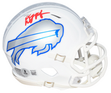 DJ MOORE SIGNED BUFFALO BILLS 2025 RIVALRIES SPEED MINI HELMET BECKETT