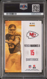 PATRICK MAHOMES SIGNED 2017 PANINI CONTENDERS ROY ROOKIE RC PSA 8 AUTO 10