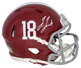 JERRY JEUDY AUTOGRAPHED ALABAMA CRIMSON TIDE SPEED MINI HELMET BECKETT