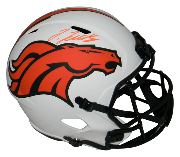 JERRY JEUDY AUTOGRAPHED DENVER BRONCOS LUNAR FULL SIZE SPEED HELMET BECKETT