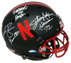 ERIC CROUCH MIKE ROZIER JOHNNY RODGERS SIGNED NEBRASKA HEISMANS BLACK F/S HELMET