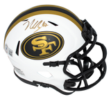 NICK BOSA AUTOGRAPHED SAN FRANCISCO 49ERS LUNAR SPEED MINI HELMET BECKETT