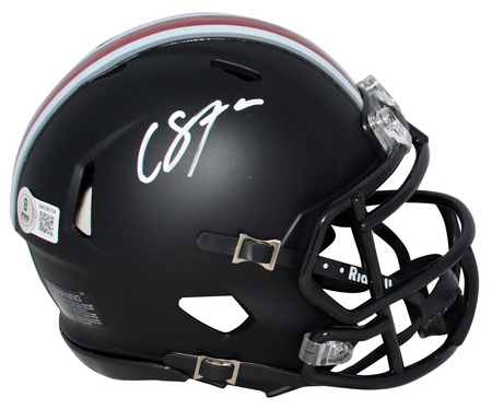 DEVONTA SMITH SIGNED ALABAMA CRIMSON TIDE ECLIPSE MINI HELMET W/ HEISMAN 2020