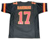 MECOLE HARDMAN AUTOGRAPHED SIGNED KANSAS CITY CHIEFS #17 BLACK JERSEY JSA