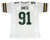 PRESTON SMITH AUTOGRAPHED SIGNED GREEN BAY PACKERS #91 WHITE JERSEY BECKETT
