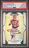 PATRICK MAHOMES SIGNED 2017 PANINI PRIZM ROOKIE #269 RC PSA 9 AUTO 10