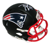 TY LAW AUTOGRAPHED NEW ENGLAND PATRIOTS FLAT BLACK MINI HELMET BECKETT