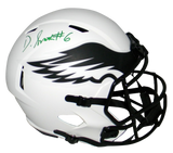 DEVONTA SMITH SIGNED PHILADELPHIA EAGLES LUNAR FULL SIZE SPEED HELMET BECKETT