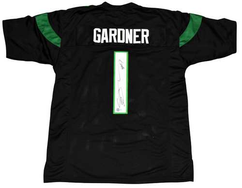 AHMAD SAUCE GARDNER SIGNED AUTOGRAPHED NEW YORK JETS #1 BLACK JERSEY BECKETT