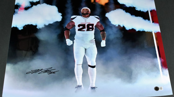 JOE MIXON AUTOGRAPHED HOUSTON TEXANS TUNNEL SMOKE 16x20 PHOTO BECKETT