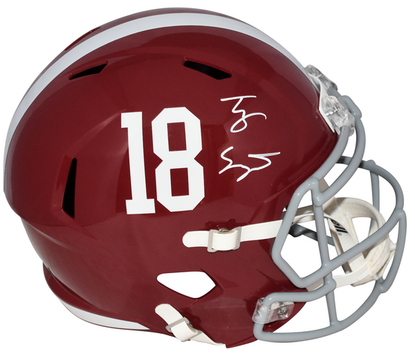 TY SIMPSON SIGNED ALABAMA CRIMSON TIDE FULL SIZE SPEED HELMET BECKETT