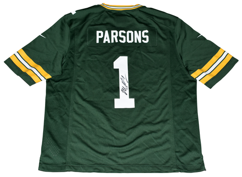 MICAH PARSONS AUTOGRAPHED GREEN BAY PACKERS #1 NIKE JERSEY FANATICS