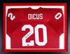 CHUCK DICUS AUTOGRAPHED ARKANSAS RAZORBACKS #20 FRAMED JERSEY COA